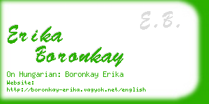 erika boronkay business card